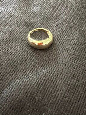 18K RGP Yellow Gold Sz 6 Wedding Band Comfort Fit Polished Stunning Unisex Ring